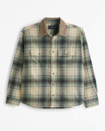 Mens 90s Oversized Flannel Mens Tops at Abercrombie & Fitch